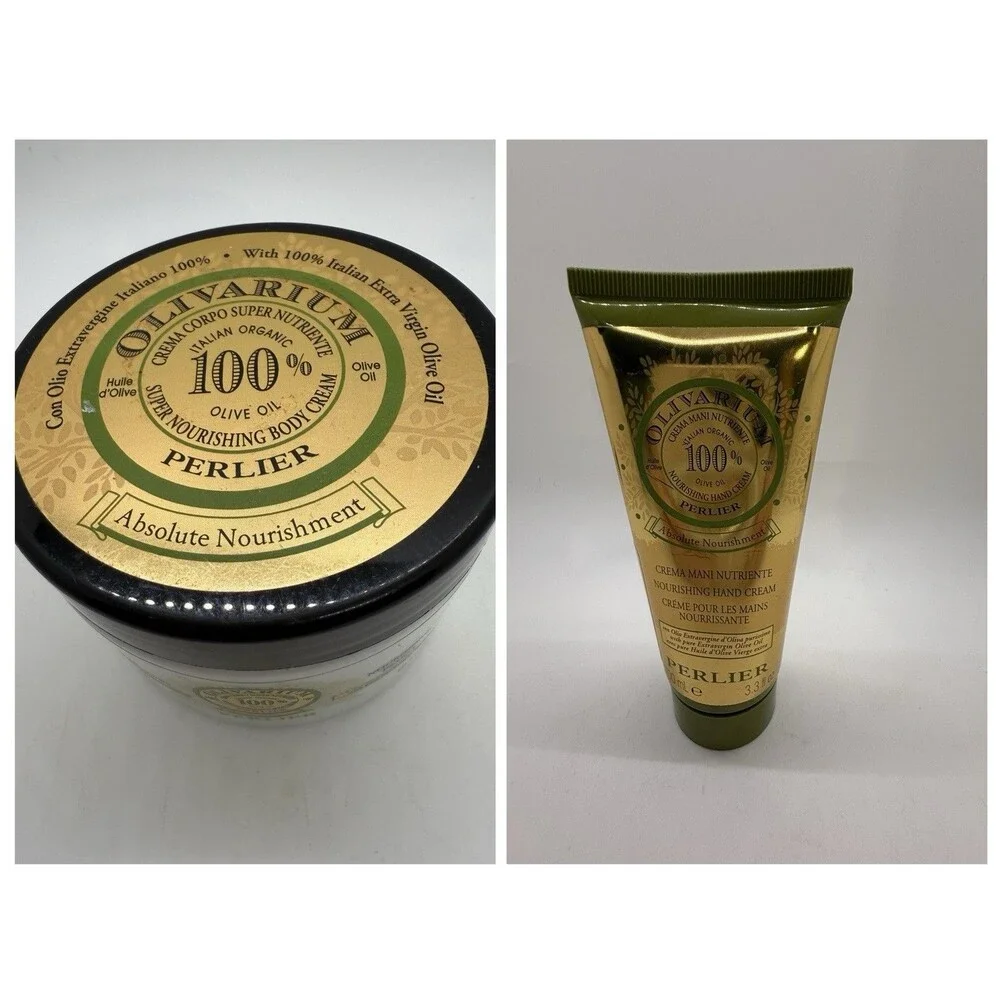 Perlier Olivarium NOURISHING HAND CREAM 100ML/3.3FLOZ & BODY CREAM 300ML/10FLOZ - Picture 1 of 15